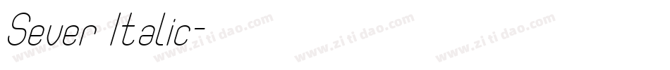 Sever Italic字体转换